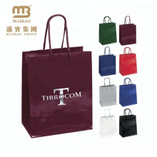 Promotional Luxury Gold Foil Stamping Customized Shopping Gift Bags Paper Bag